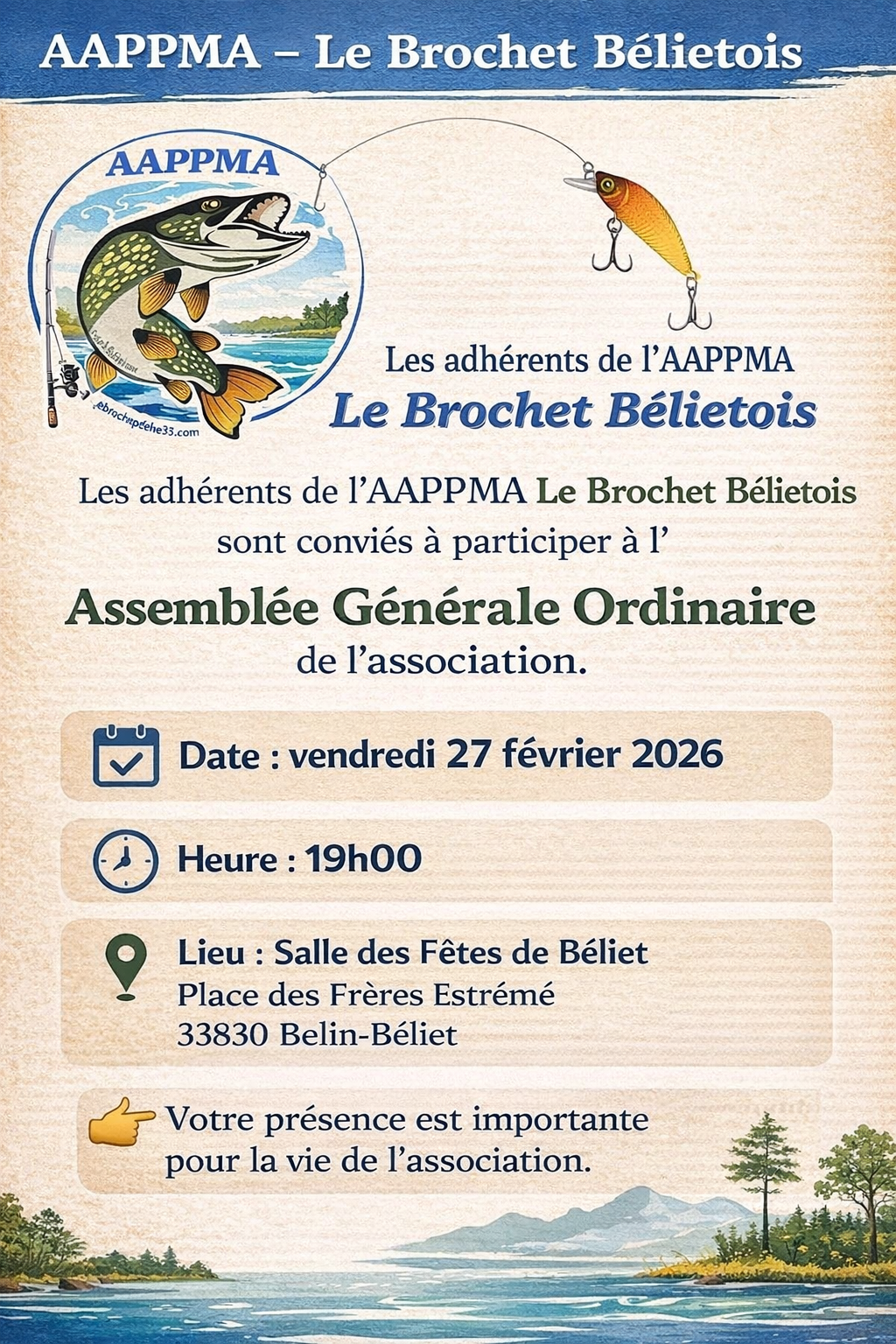 Affiche de l'assemblé générale ordinaire 2025